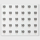 personalisiertes einfaches 10-jähriges Jubiläumsda Geschenkpapier (Flach)