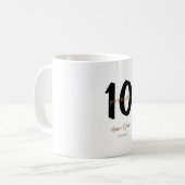 personalisiertes einfaches 10-jähriges Jubiläumsda Kaffeetasse (Vorderseite Links)