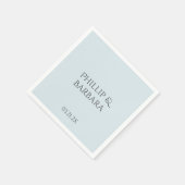 Personalisiertes einfaches 60-jähriges Hochzeitssz Serviette (Ecke)