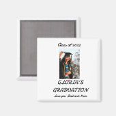 Personalisiertes einfaches Abschluss Foto Magnet (Vorderseite/Rückseite)