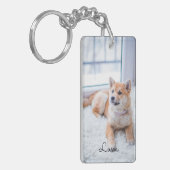 Personalisiertes einfaches Begleiter-Foto, beidsei Schlüsselanhänger (Vorderseite links)