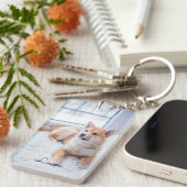 Personalisiertes einfaches Begleiter-Foto, beidsei Schlüsselanhänger (Vorderseite rechts)