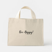 Personalisiertes, einfaches Bienenlogo auf der Tas Mini Stoffbeutel (Rückseite)