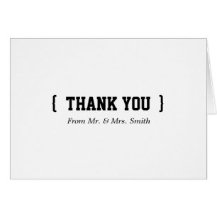 Personalisiertes, einfaches Elegant Vielen Dank