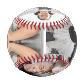 Personalisiertes einfaches Foto Baseball (Rückseite)