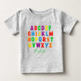 personalisiertes, einfaches frühes Lernen ABC Baby T-shirt