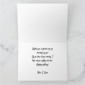 Personalisiertes Einfaches Geburtstag Stilvolles D Karte (Innenseite)