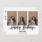 Personalisiertes Einfaches Geburtstag Stilvolles D Postkarte (Vorne/Hinten)