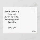 Personalisiertes Einfaches Geburtstag Stilvolles D Postkarte (Rückseite)