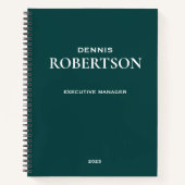 Personalisiertes, einfaches Geschäft aquamarin Notizblock (Vorderseite)