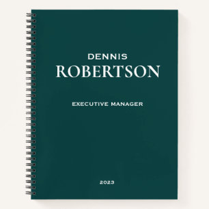 Personalisiertes, einfaches Geschäft aquamarin Notizblock