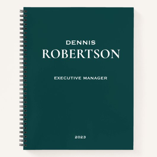 Personalisiertes, einfaches Geschäft aquamarin Notizblock (Vorderseite)