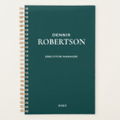 Personalisiertes, einfaches Geschäft aquamarin Planer (Vorderseite)