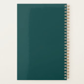 Personalisiertes, einfaches Geschäft aquamarin Planer (Rückseite)