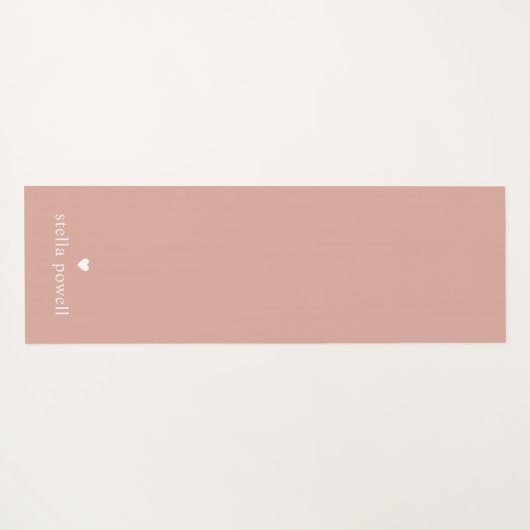 Personalisiertes Einfaches Herz Yogamatte (Rückseite (Horizontal))