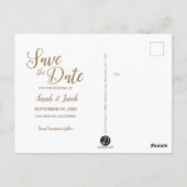 Personalisiertes Einfaches Modernes Foto Save the  Postkarte (Rückseite)