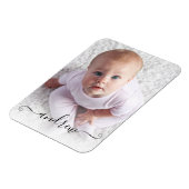 Personalisiertes einfaches, modernes Kalligrafie-F Magnet (Linke Seite)