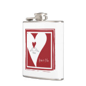 Personalisiertes Einfaches Modernes Liebesgeburten Flachmann (Links)