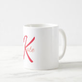 personalisiertes einfaches Monogramm Name Brautjun Kaffeetasse (VorderseiteRechts)