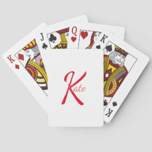 personalisiertes einfaches Monogramm Name Brautjun Spielkarten