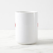 Personalisiertes einfaches rotes Herz Kaffeetasse (Mittel)