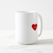 Personalisiertes einfaches rotes Herz Kaffeetasse (VorderseiteRechts)