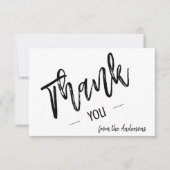 Personalisiertes einfaches Skriptflat Vielen Dank Dankeskarte (Vorderseite)