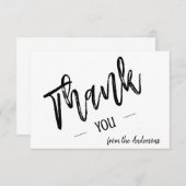 Personalisiertes einfaches Skriptflat Vielen Dank Dankeskarte (Vorne/Hinten)