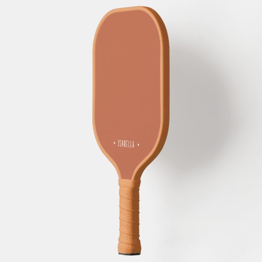 Personalisiertes Einfaches Terracotta Pickleball P Pickleball Schläger (Links)