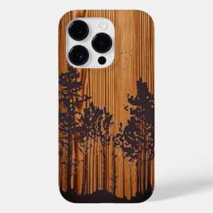 Personalisiertes eingraviertes Holz - Holz Case-Mate iPhone 14 Pro Hülle