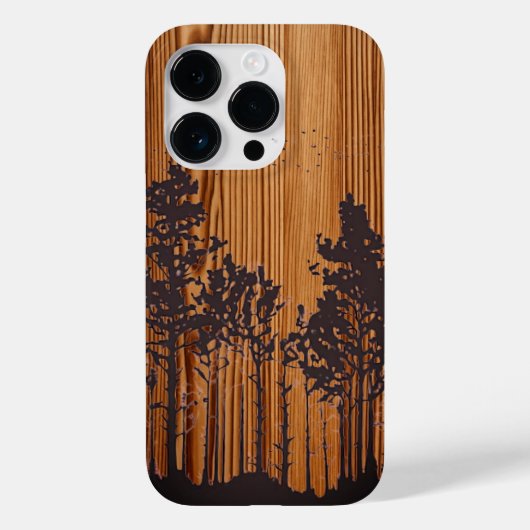 Personalisiertes eingraviertes Holz - Holz Case-Mate iPhone Hülle (Rückseite)
