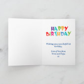 Personalisiertes Einhorn 1. Geburtstag Karte (Innenseite)