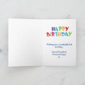 Personalisiertes Einhorn 2. Geburtstag Karte (Innenseite)