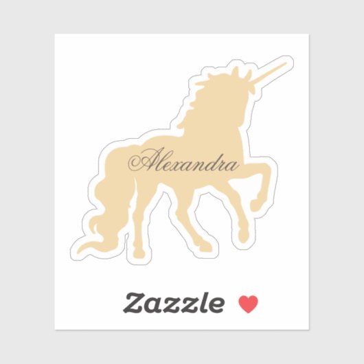 Personalisiertes Einhorn Aufkleber (Blatt)
