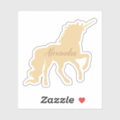 Personalisiertes Einhorn Aufkleber (Blatt)