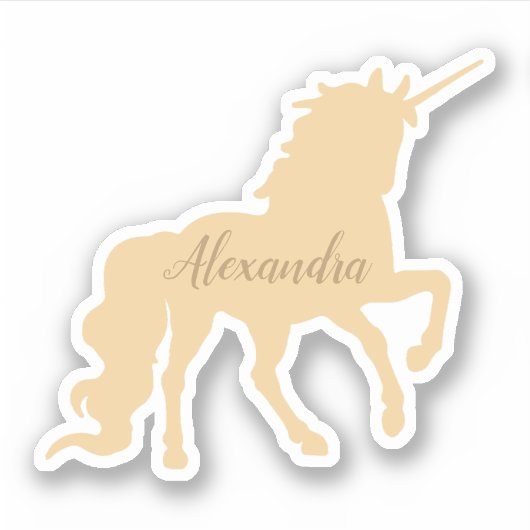 Personalisiertes Einhorn Aufkleber (Vorderseite)