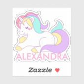 Personalisiertes Einhorn Aufkleber (Blatt)