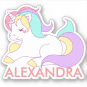 Personalisiertes Einhorn Aufkleber (Vorderseite)