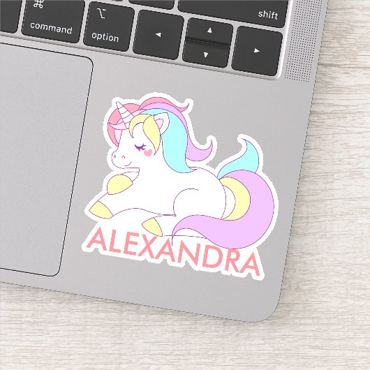 Personalisiertes Einhorn Aufkleber (Detail)
