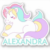 Personalisiertes Einhorn Aufkleber (Vorderseite)