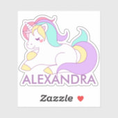 Personalisiertes Einhorn Aufkleber (Blatt)