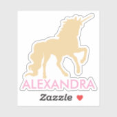 Personalisiertes Einhorn Aufkleber (Blatt)