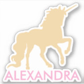 Personalisiertes Einhorn Aufkleber (Vorderseite)