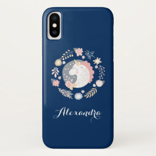 Personalisiertes Einhorn, blau und blau Case-Mate iPhone Hülle
