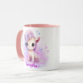 Personalisiertes Einhorn-Design Tasse (Vorderseite Links)