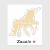 Personalisiertes Einhorn Die Aufkleber schneiden (Blatt)