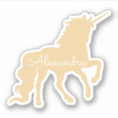 Personalisiertes Einhorn Die Aufkleber schneiden (Vorderseite)