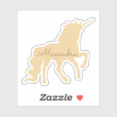 Personalisiertes Einhorn Die Aufkleber schneiden (Blatt)