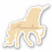 Personalisiertes Einhorn Die Aufkleber schneiden (Vorderseite)