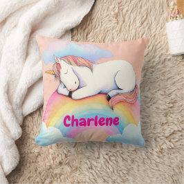 Personalisiertes Einhorn-Geschenk, Wasserfarben,  Kissen